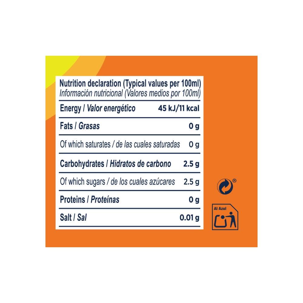 Caja de Refresco gaseado de naranja YEYA (24 x 330 ml) - Miniatura 2