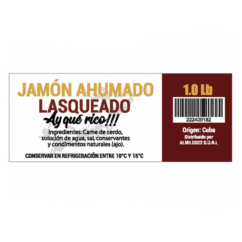 Jamón ahumado lasqueado Ay qué rico (454 g / 1.0 lb) - Miniatura 2