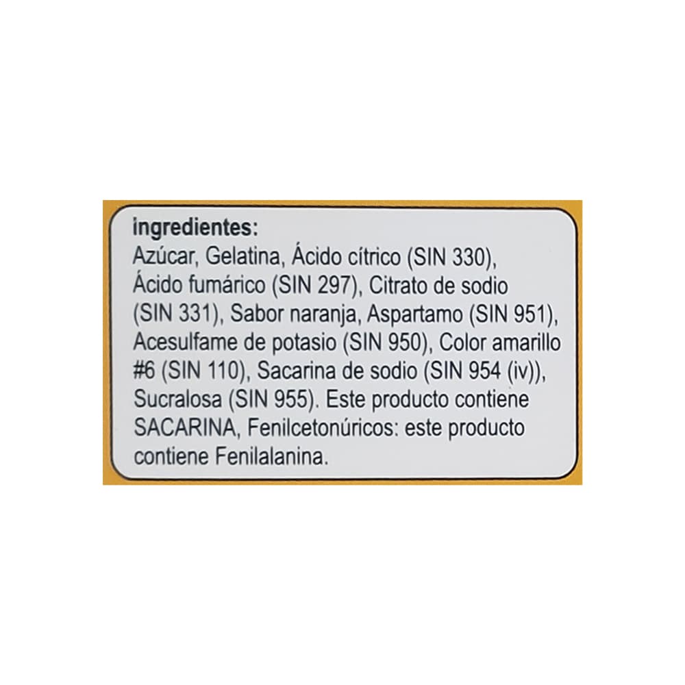 Gelatina sabor naranja Nutrimeals (120 g / 4.23 oz) - Miniatura 3