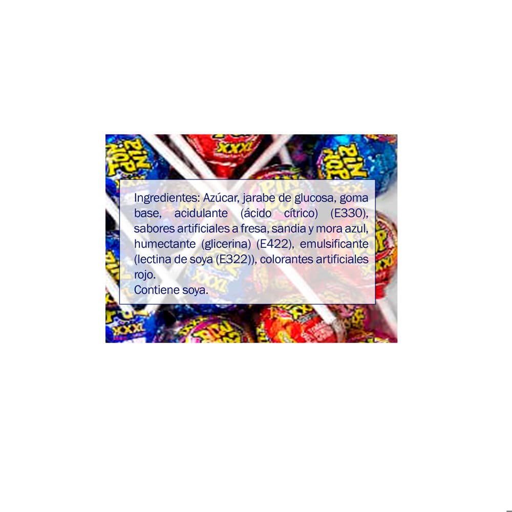 Chupa Chupa doble chicle sabor fresa, sandia y mora azul XXXL Pin Pop (480 g / 1.05 lb) - Miniatura 4