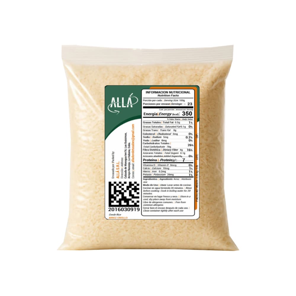 Arroz criollo ALLÁ (2.27 kg / 5 lb) - Miniatura 3