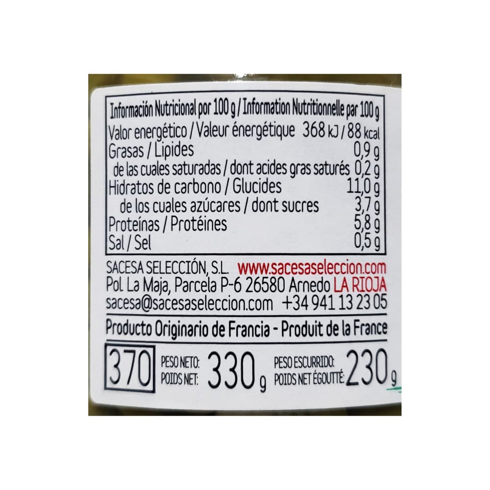 Guisantes extrafinos al natural extra La Fragua (330 g / 11.6 oz) - Miniatura 4