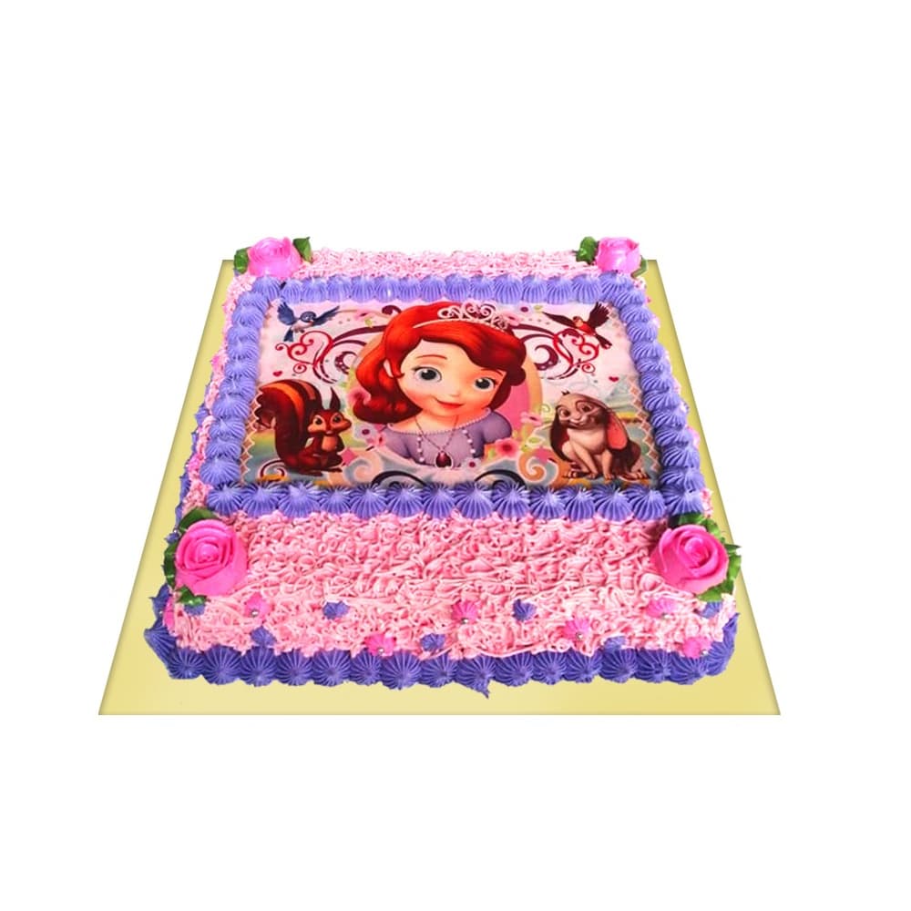 Cake cuadrado princesa Sofía Dulcecito (30 personas) - Imagen 1