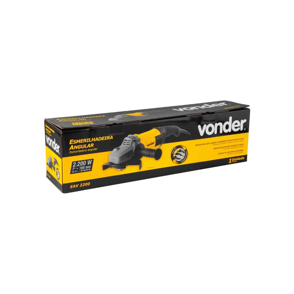 Pulidora / Amoladora angular 7'' de 127 V EAV2200 Vonder - Miniatura 3