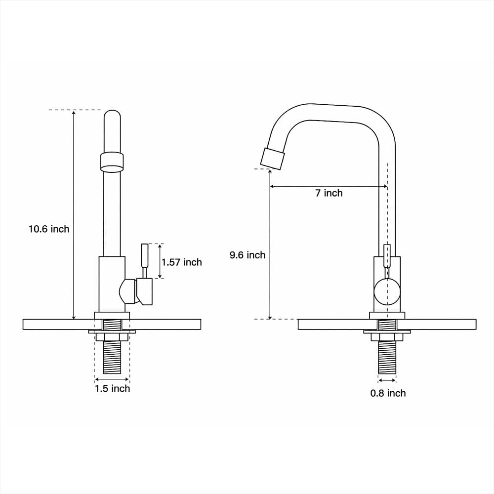 Llave para fregadero tipo L de 1/2" Estone - Miniatura 2