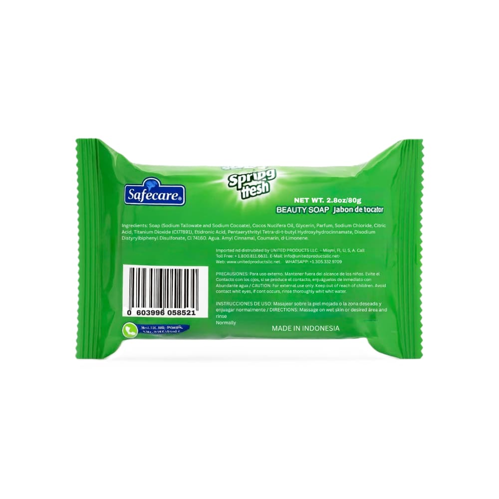 Jabón de tocador primavera fresca Safecare (80 g / 2.8 oz) - Miniatura 2