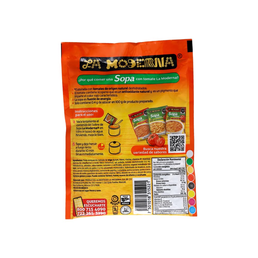 Sopa de letras con tomate y pollo La Moderna (100 g / 3.5 oz) - Miniatura 2