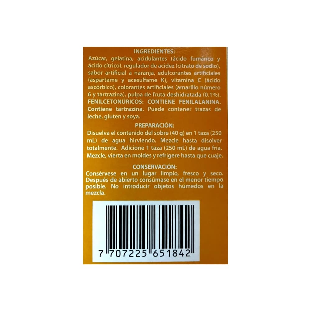 Gelatina sabor naranja boom (40 g / 1.41 oz) - Miniatura 8