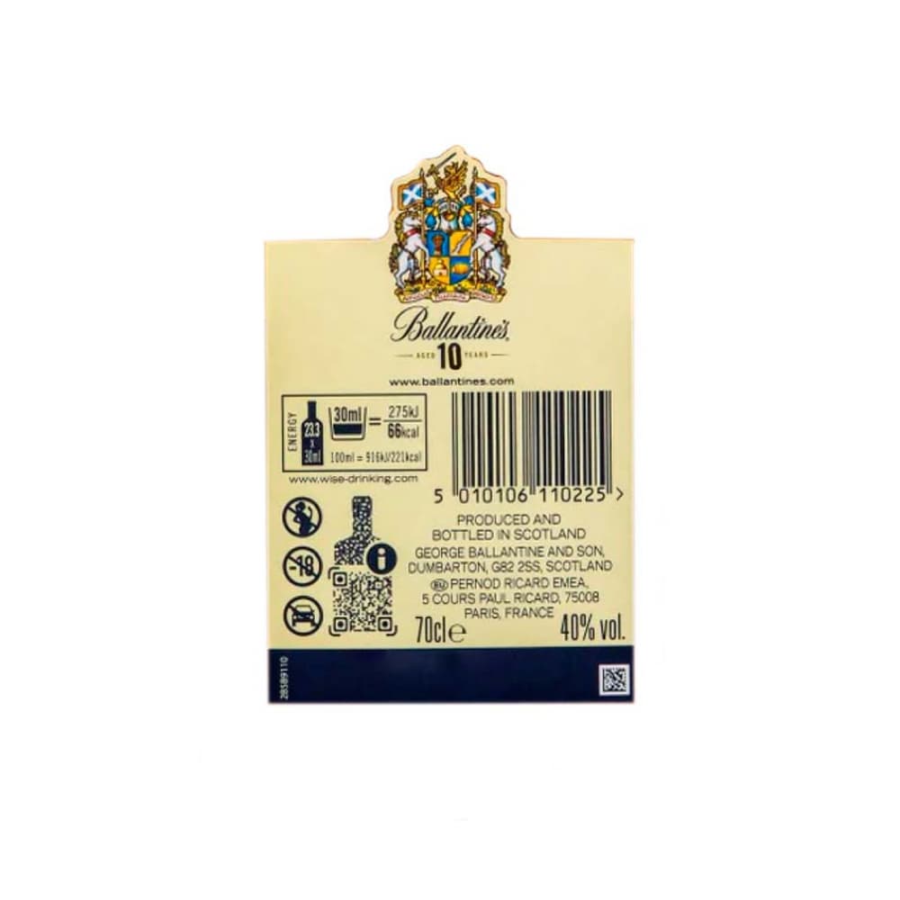 Whisky de 10 años 40 % vol Ballentine's (700 ml) - Miniatura 3