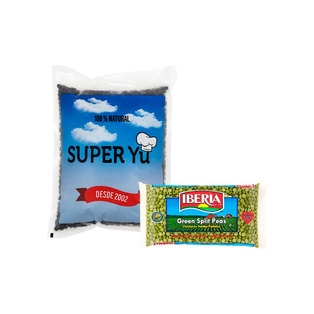 Combo de Frijoles negros Super Yu (1 kg / 2.2 lb) + Chícharos verdes partidos (340 g / 12 oz) - Miniatura 2
