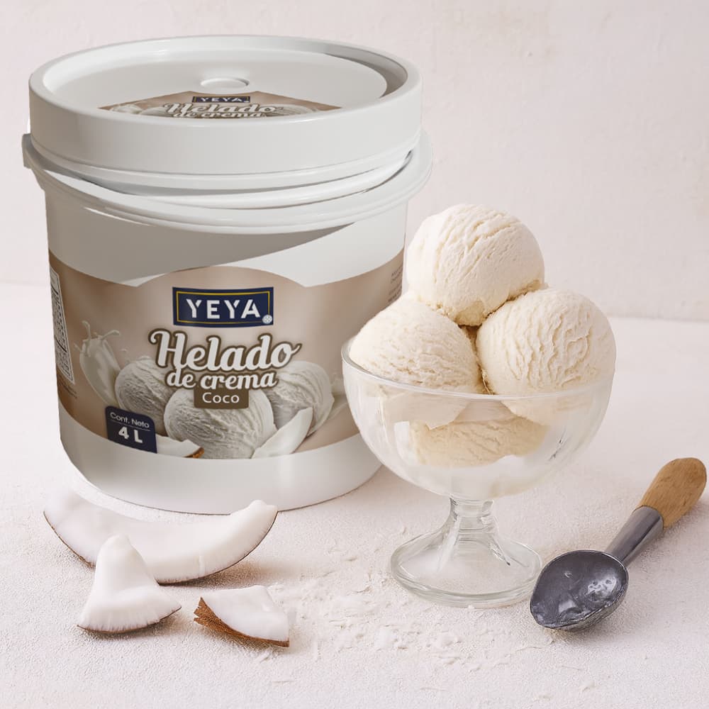 Helado de crema sabor coco YEYA (4 L) - Miniatura 4