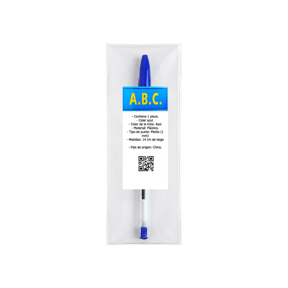 Bolígrafo azul A.B.C - Miniatura 2