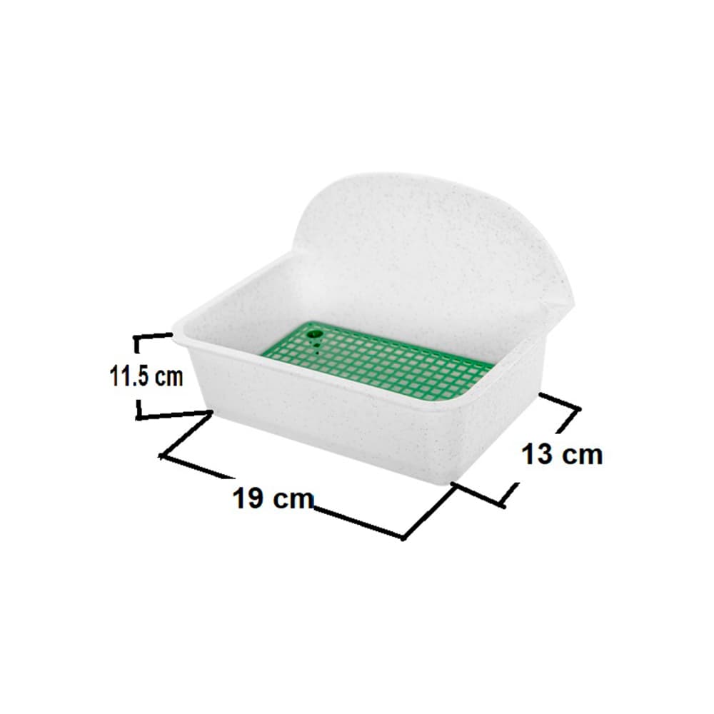 Estropajero plástico rectangular con rejilla blanco granito Casa y menaje - Miniatura 2