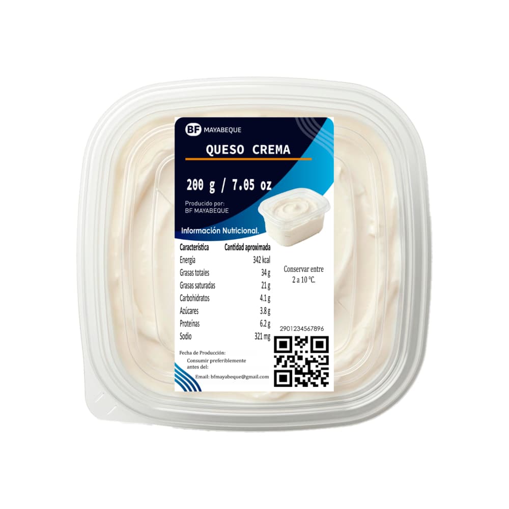 Queso crema BF Mayabeque (200 g / 7.05 oz) - Miniatura 1