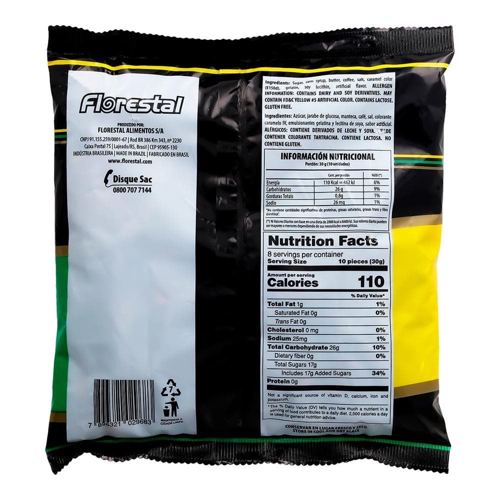 Caramelo suave masticable sabor café Florestal (250 g / 8.81 oz) - Miniatura 3