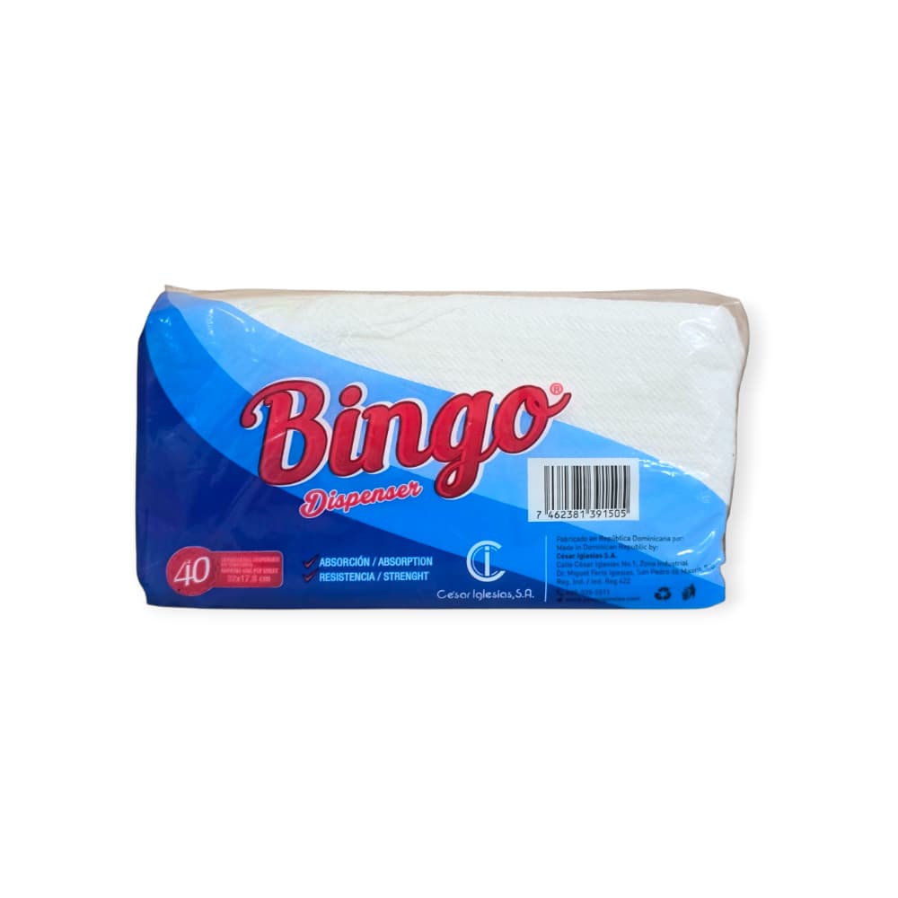 Servilletas de una capa Bingo (40 U) - Imagen 1