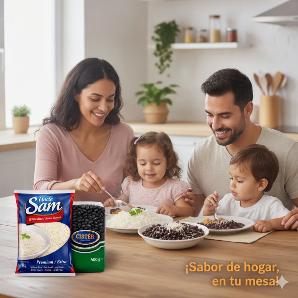Frijoles negros Cistér (500 g / 1.10 lb) + Arroz blanco grano largo Uncle Sam (1 kg / 2.2 lb) - Miniatura 4