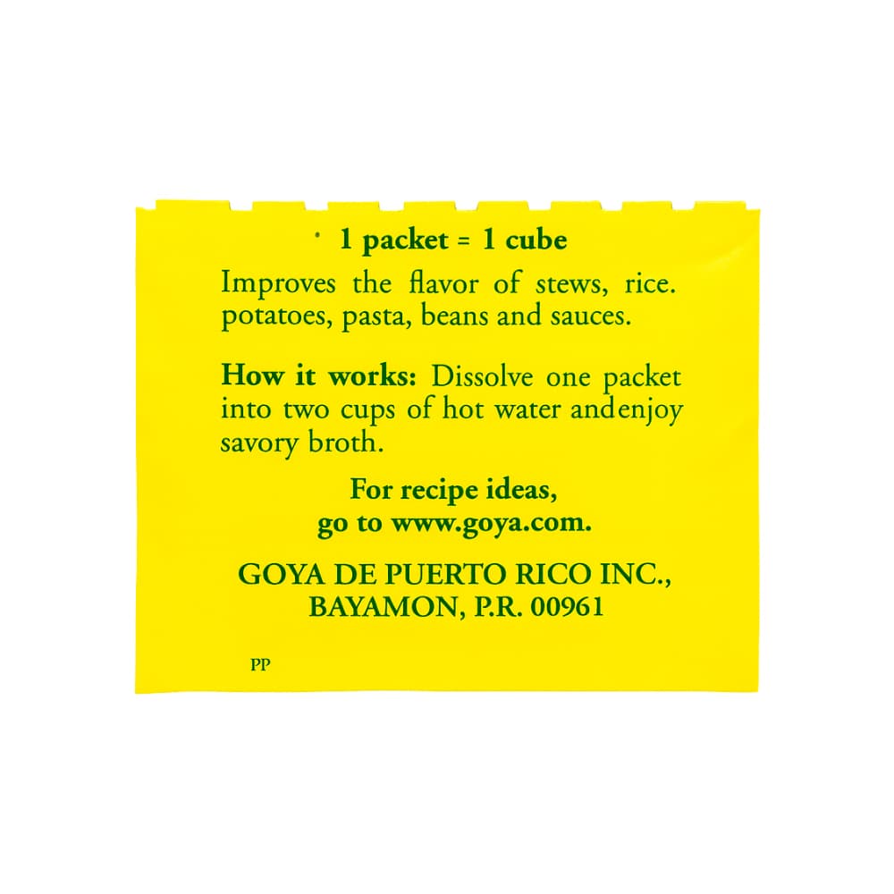 Cubito en polvo de caldo con sabor a carne de res Goya (10 g) - Miniatura 2