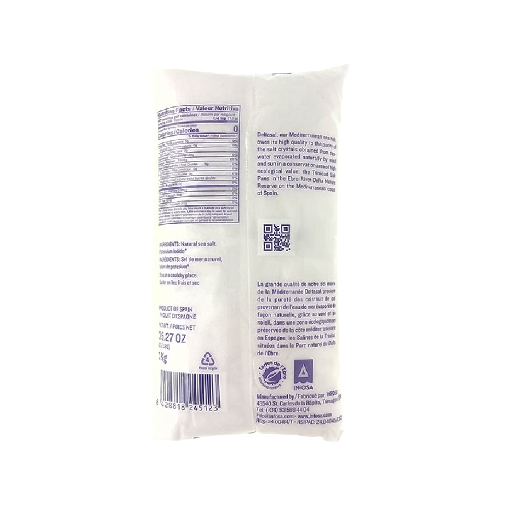 Sal fina marina yodada Deltasal (1 kg / 2.2 lb) - Miniatura 2