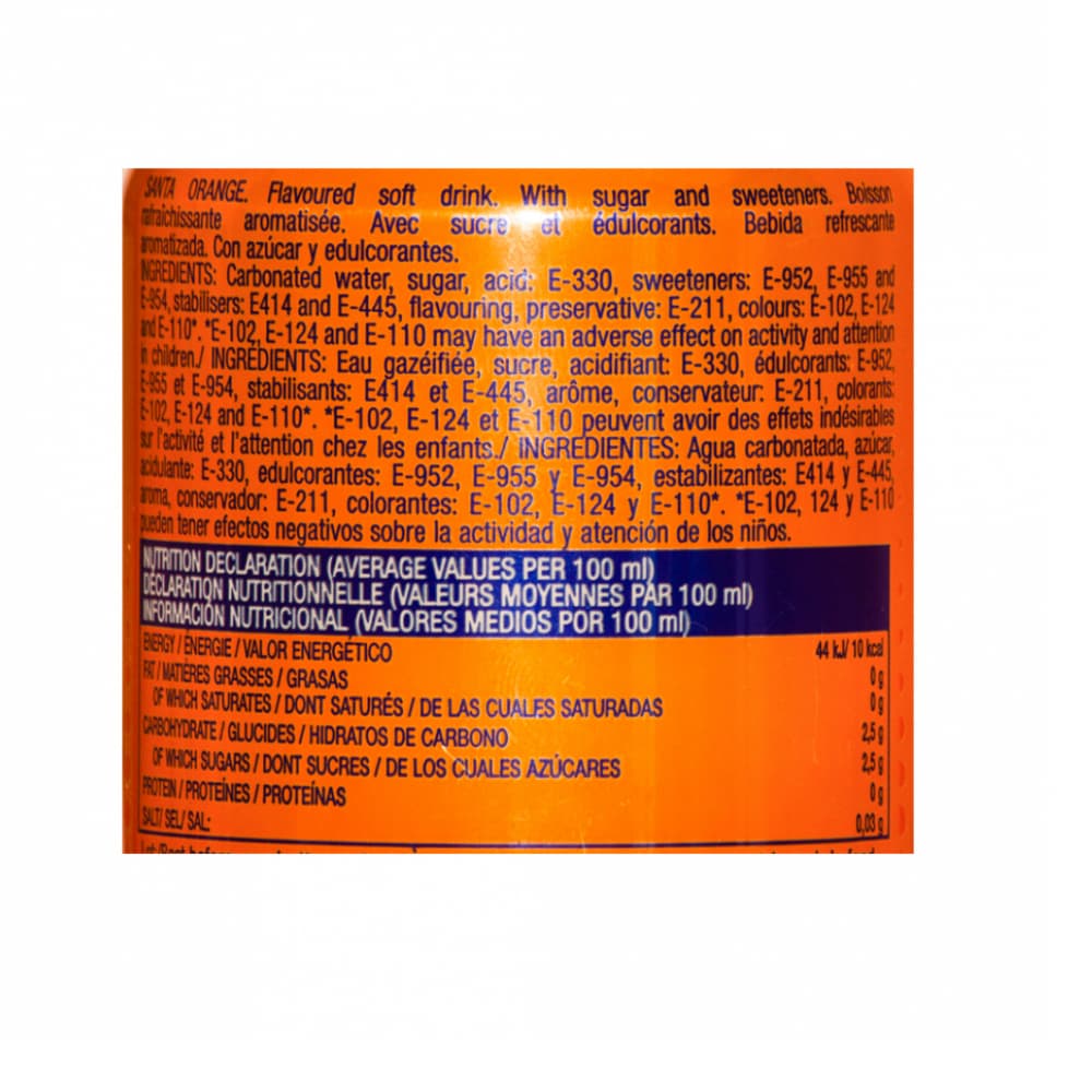 Refresco gaseado de naranja Santa (6 x 330 ml) - Miniatura 4