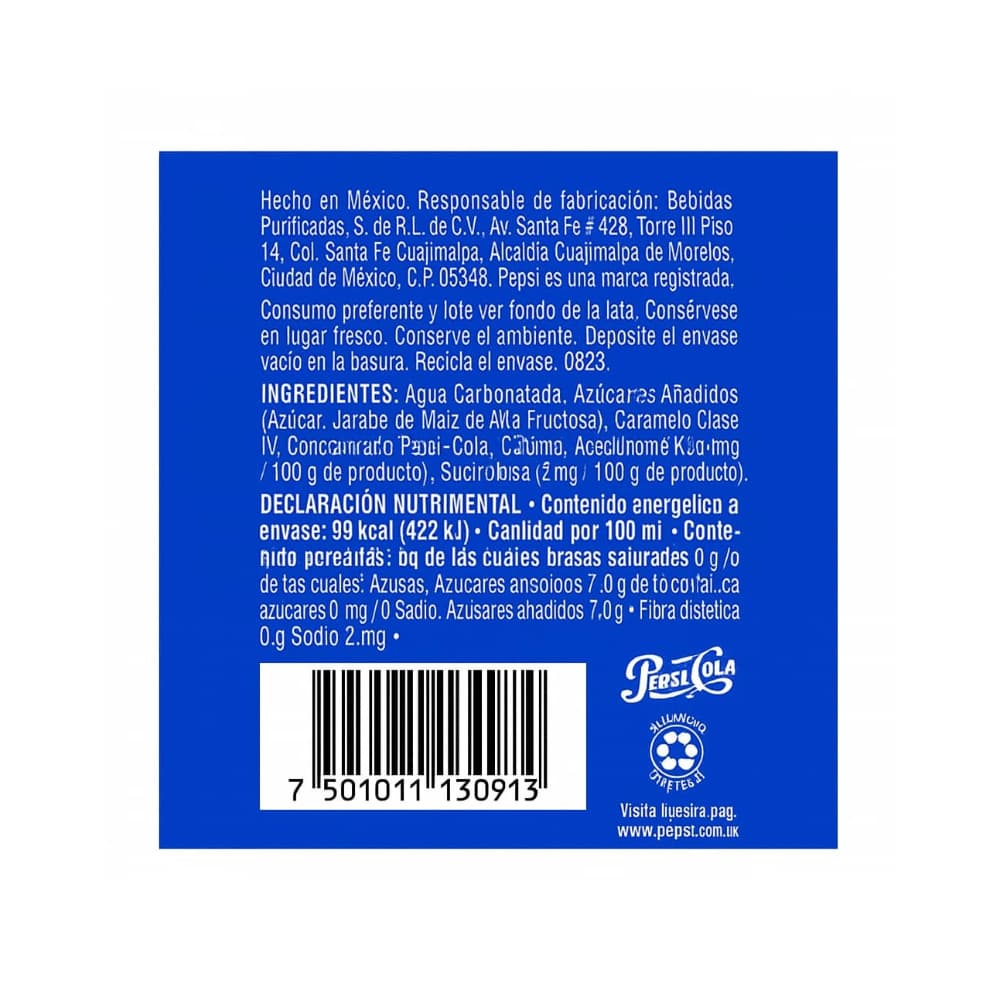 Refresco de cola Pepsi (355 ml / 12.52 oz) - Miniatura 3