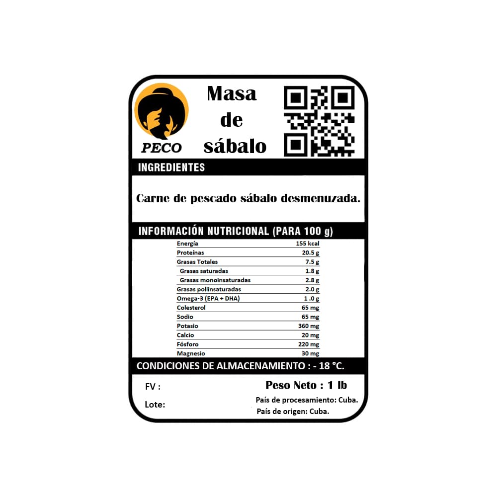 Masa de sábalo Peco (453.5 g / 1 lb) - Miniatura 3
