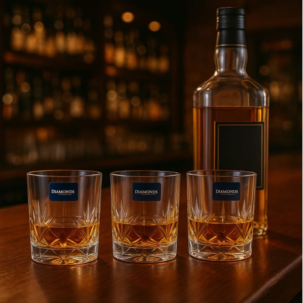 Juego de vasos de cristal Diamónds (6 U) - Miniatura 4