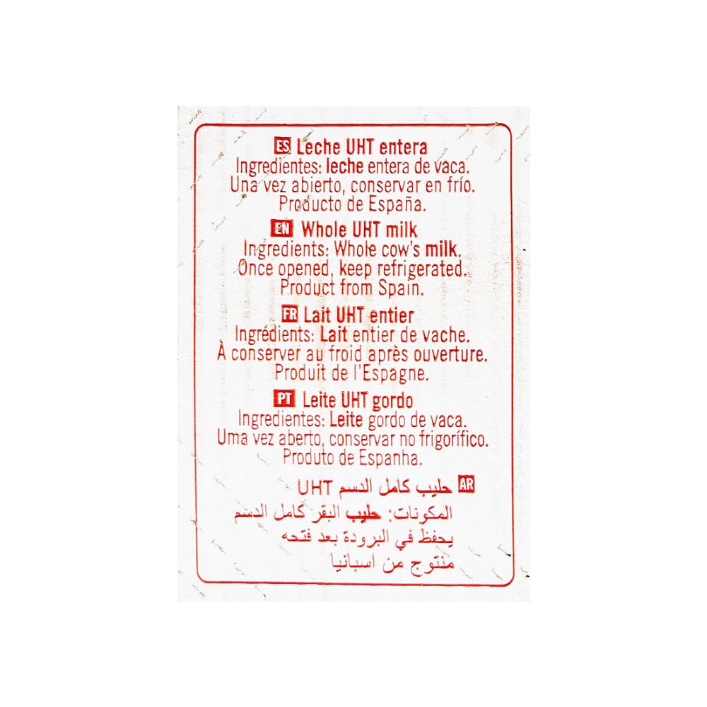 Caja de leche UHT entera Asturiana (6 x 1 L) - Miniatura 3