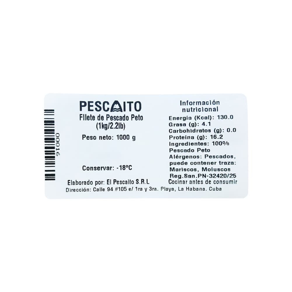 Filete de pescado peto Pescaito (1 kg / 2.2 lb) - Miniatura 4