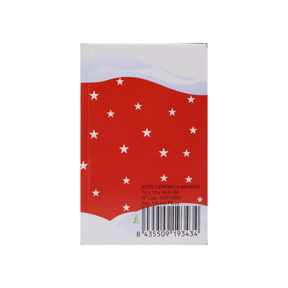 Recipiente navideño de cerámica decorada con Papá Noel Casa y Menaje - Miniatura 4