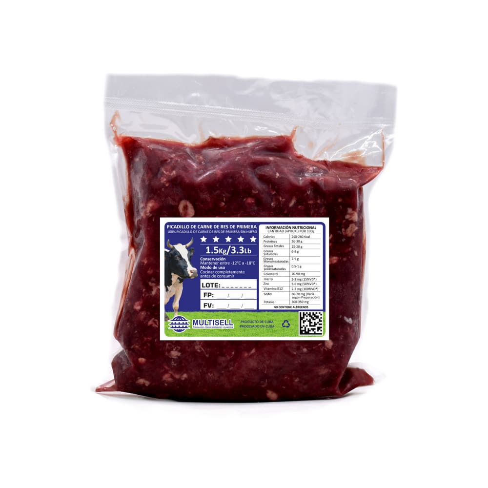 Picadillo de carne de res de primera Multisell (1.50 kg / 3.3 lb) - Miniatura 3
