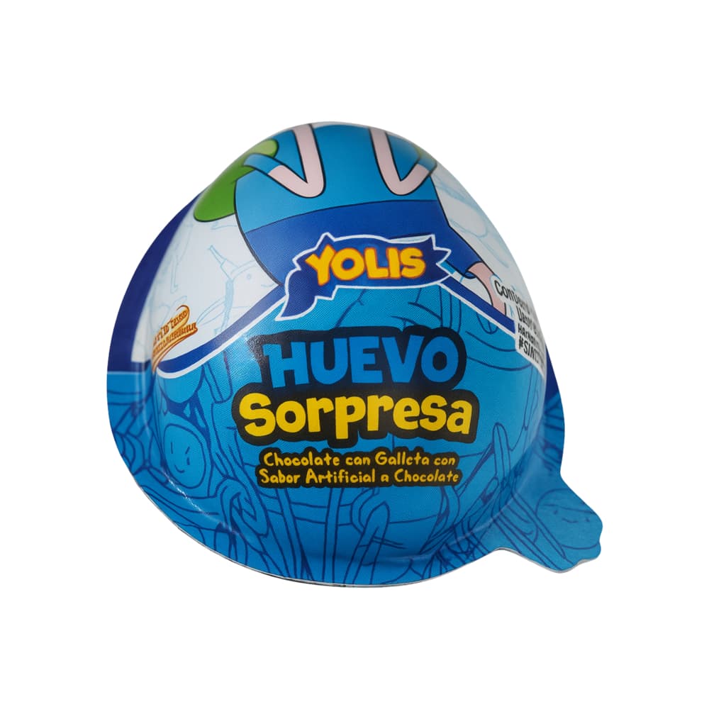 Huevo Sorpresa de chocolate con galleta sabor artificial a chocolate Yolis (18 g) - Miniatura 2