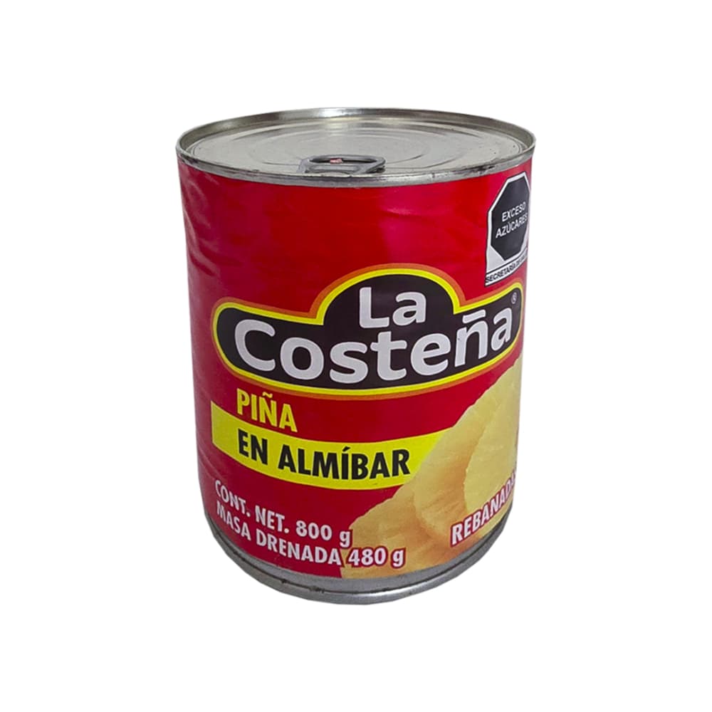 Rodajas de piña en almibar La Costeña (800 g / 1.76 lb) - Imagen 1