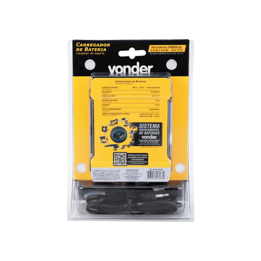 Cargador de baterías 18 V carga convencional ICBV 1805 Vonder - Miniatura 4