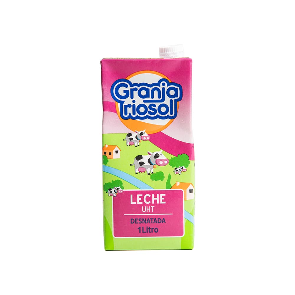 Leche UHT desnatada Granja Riosol (1 L) - Miniatura 1