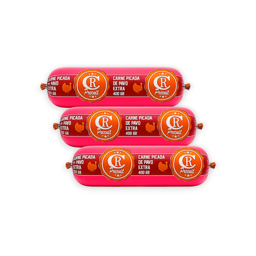 Carne picada de pavo Extra CR Precuit (3 x 400 g / 14.11 oz) - Imagen 1