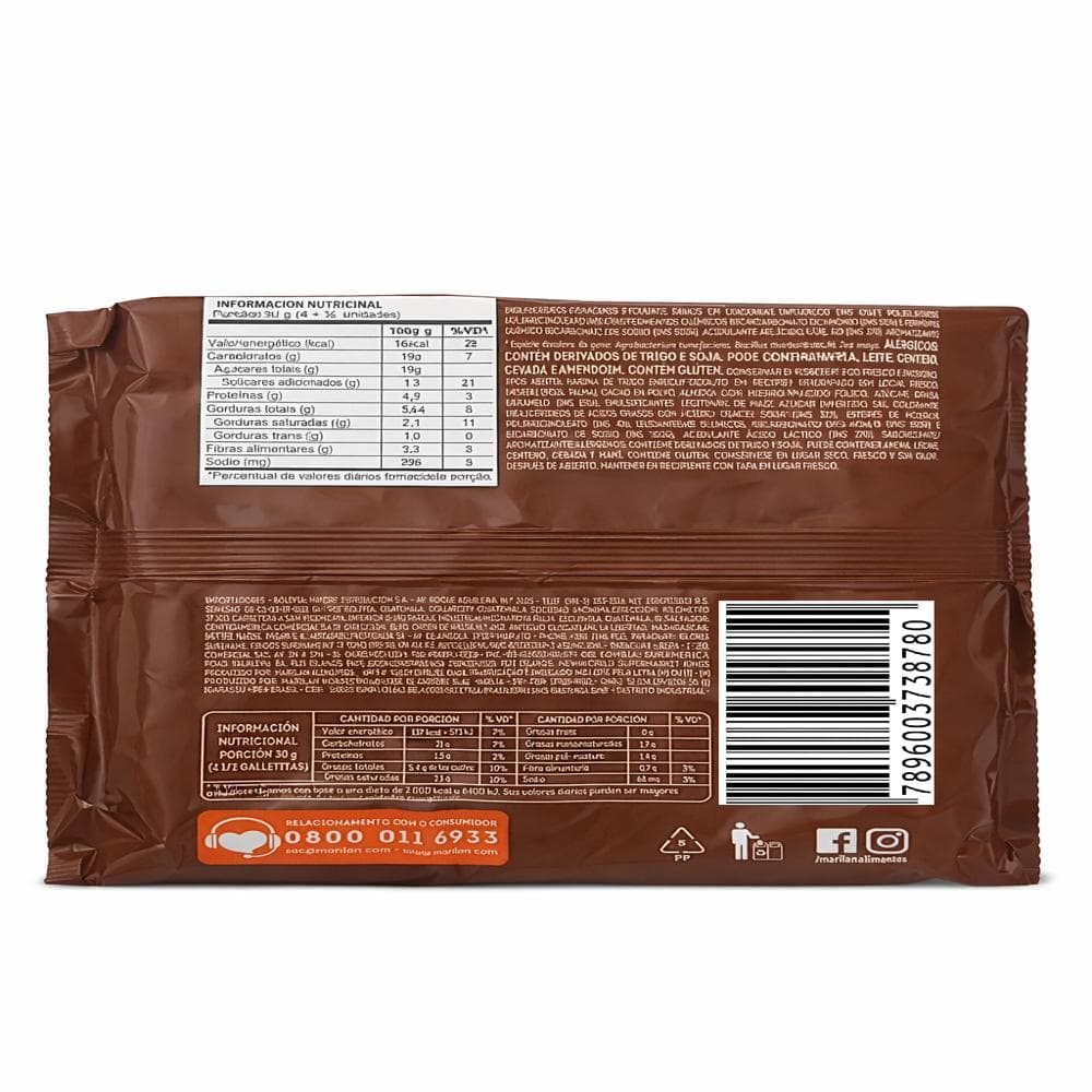 Galletas dulces con relleno sabor a chocolate Tortinhas Marilan (300 g / 10.58 oz) - Miniatura 2