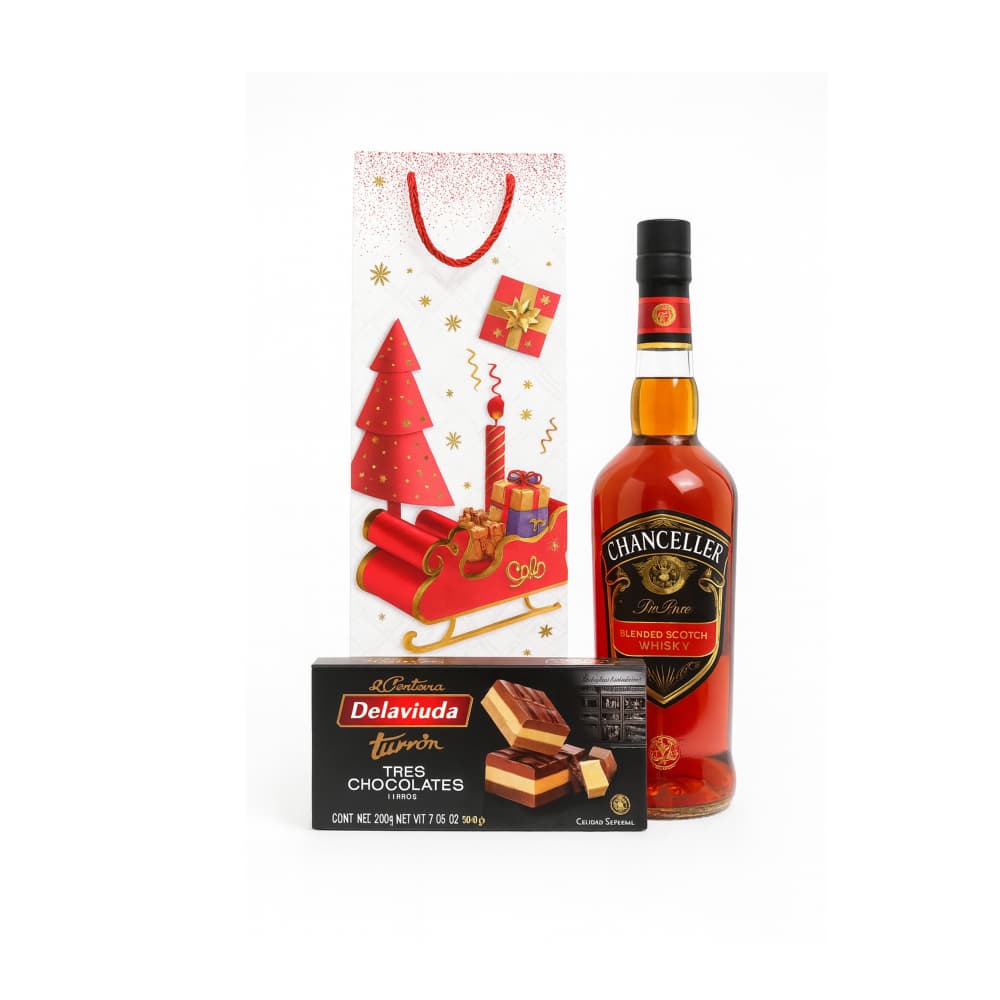 Combo de whisky + turrón de chocolate + bolsa de regalo. - Imagen 1