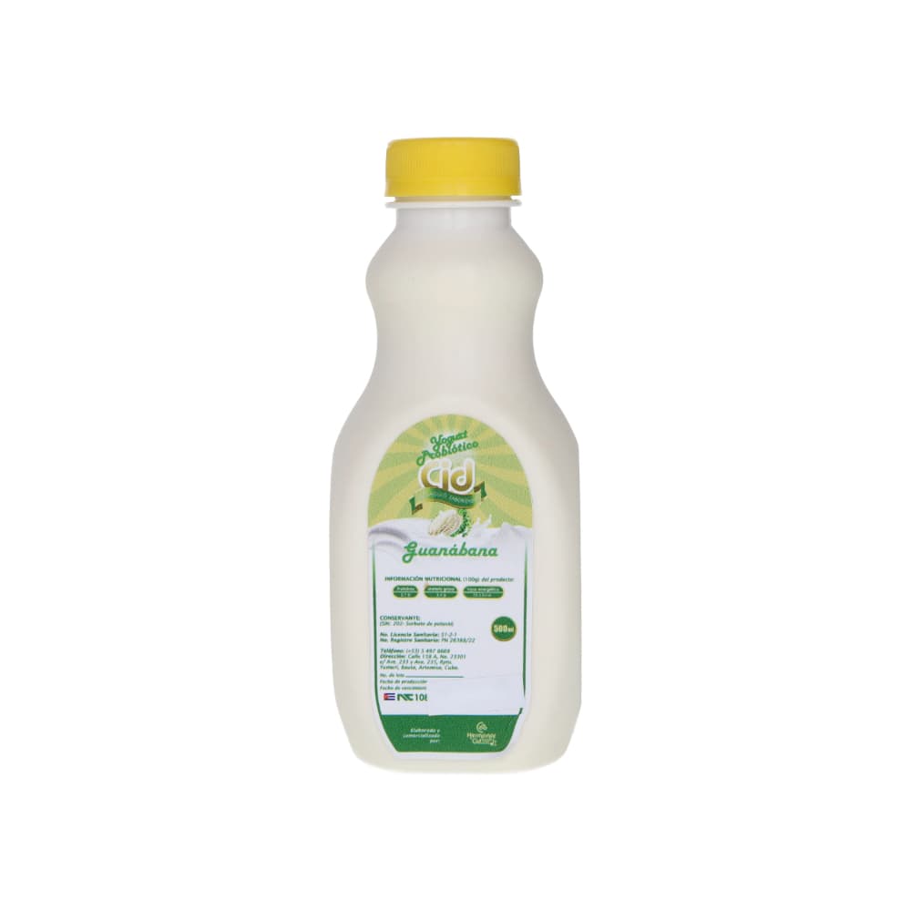 Yogurt probiótico de coágulo saborizado de guanábana Cid (500 ml) - Miniatura 3