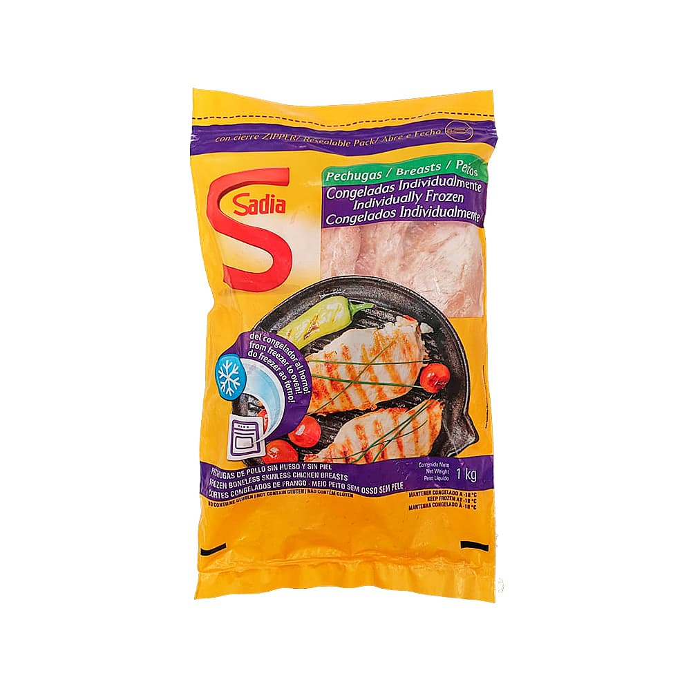 Pechuga de pollo sin piel y sin hueso Sadia (1 kg / 2.2 lb) - Imagen 1