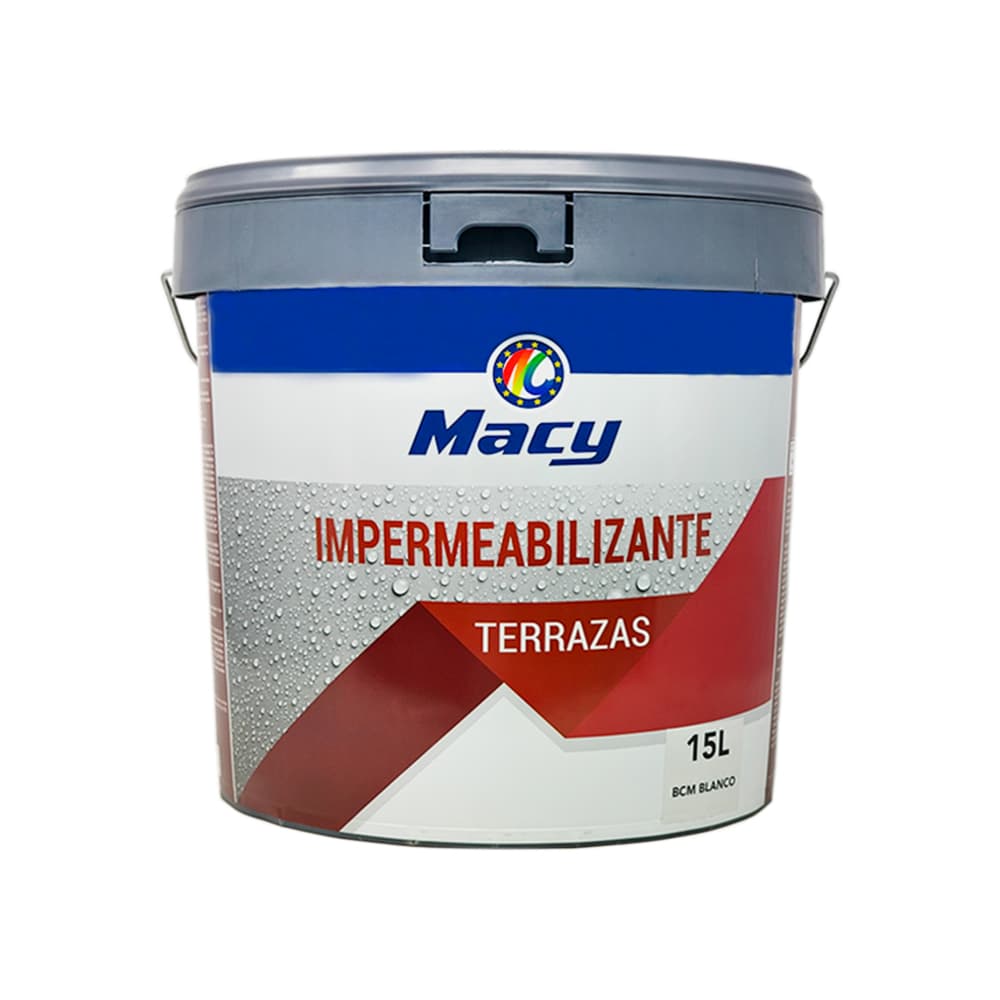 Impermeabilizante acrílico elástico color blanco Macy (15 L) - Imagen 1