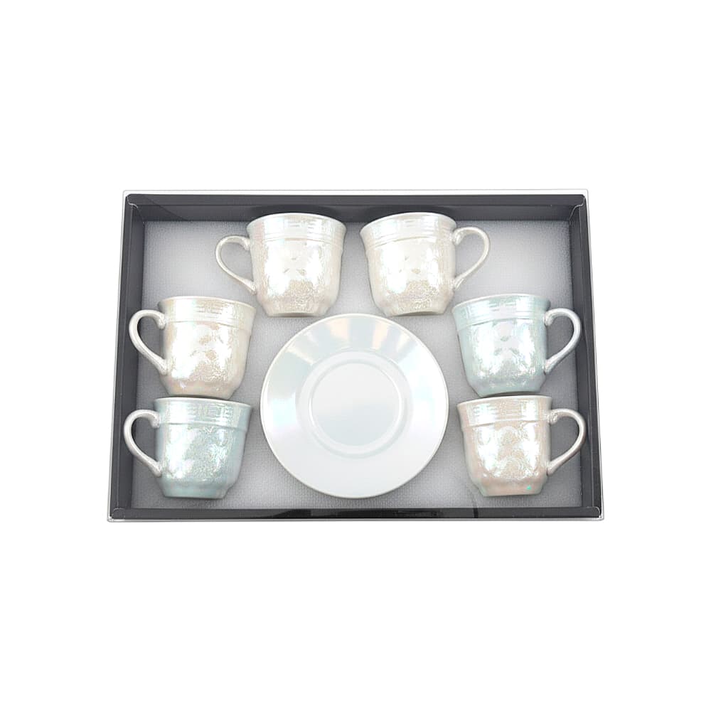 Juego de tazas de café con platos de porcelana PDL LMC (6 U) - Miniatura 2
