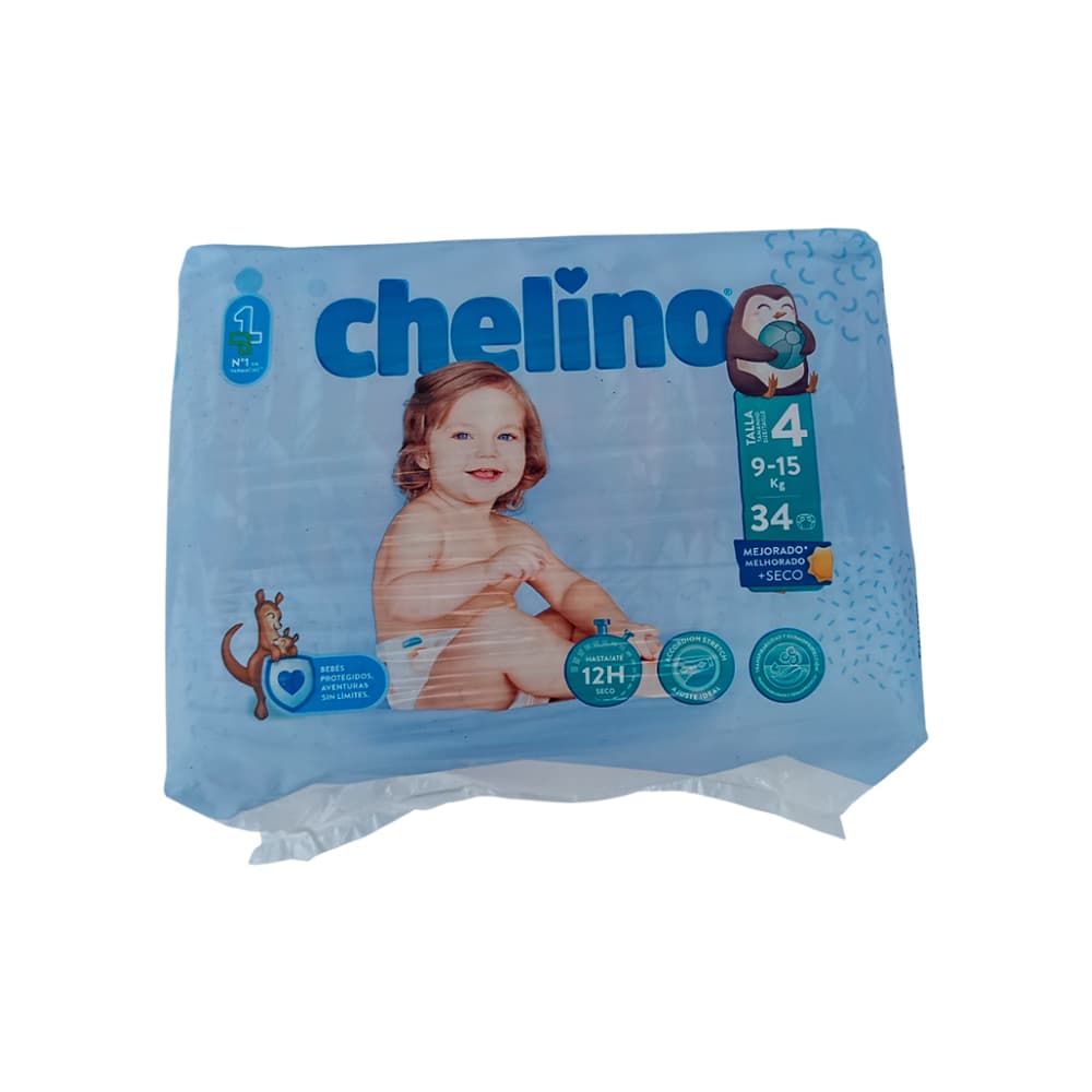 Pañales desechables para bebé Talla 4 de 9-15 kg Chelino (34 U) - Miniatura 1
