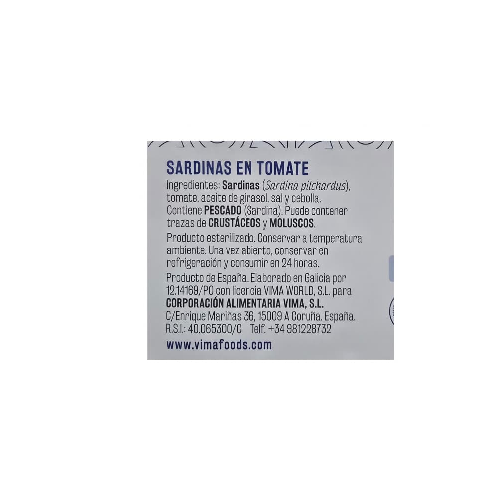 Sardinas en tomate Vima Foods (113 g / 3.98 oz) - Miniatura 4
