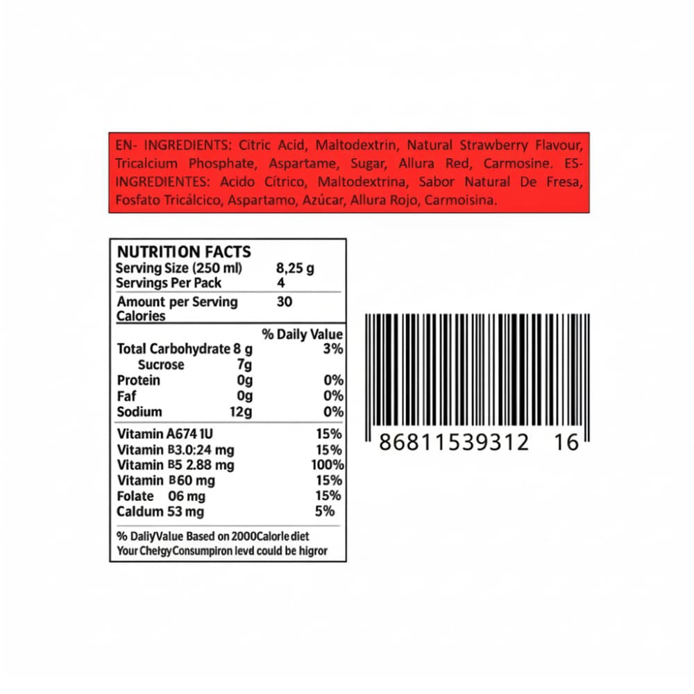 Refresco instantáneo sabor fresa Gold Mix Erdem (24 x 10 g) - Miniatura 2