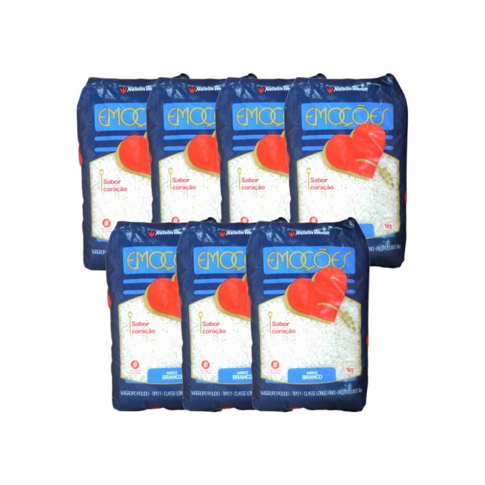 Arroz blanco brasileño Nelson Wendt (7 x 1 kg / 2.2 lb) - Miniatura 1