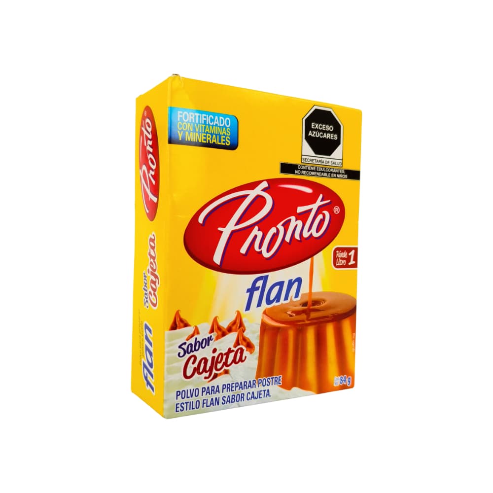 Polvo para preparar postres estilo flan con sabor cajeta Pronto (84 g / 2.96 oz) - Miniatura 2