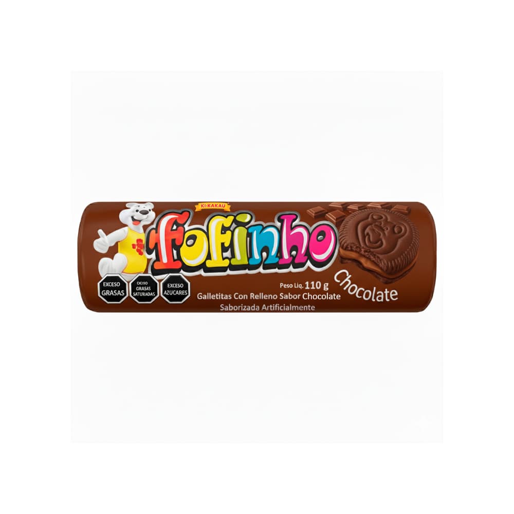 Galletas de chocolate rellenas con crema de chocolate Fofinho (110 g / 3.9 oz) - Imagen 1