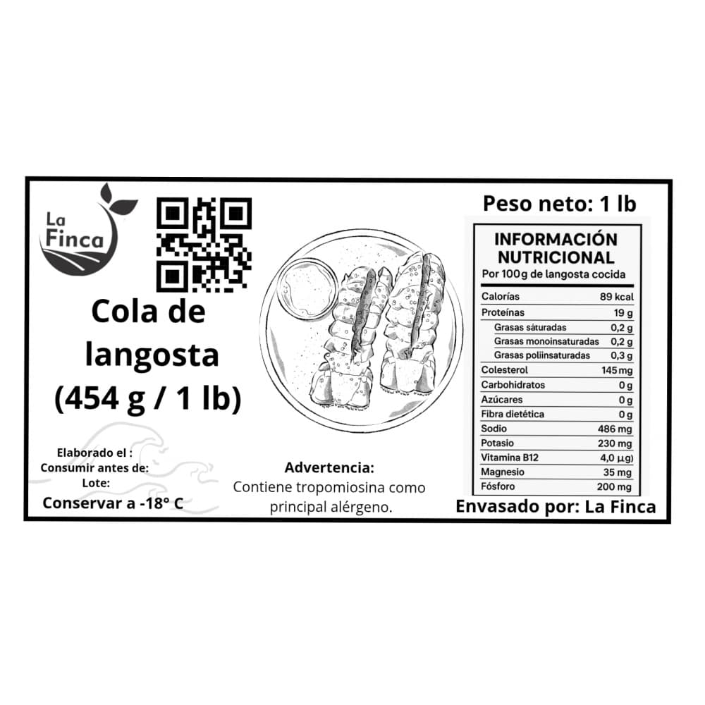 Cola de langosta La Finca (454 g / 1 lb) - Miniatura 4