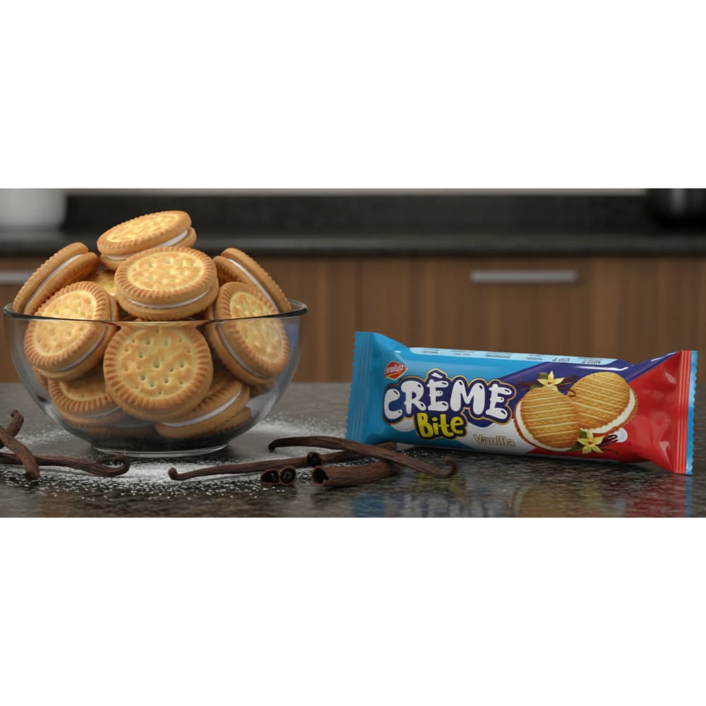 Galletas con crema sabor vainilla Crème Bite Amulya (34 g / 1.2 oz) - Miniatura 4